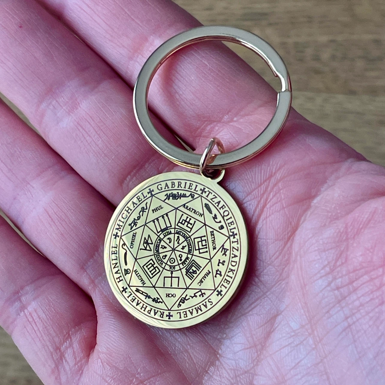 Seal of Seven Archangels stainless steel keychain - photo 4
