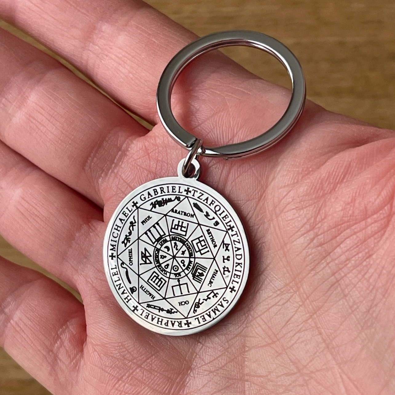 Seal of Seven Archangels stainless steel keychain - photo 5