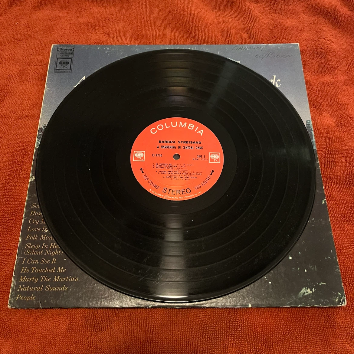 Barbra Streisand's A Happening In Central Park vinyl record - photo 2