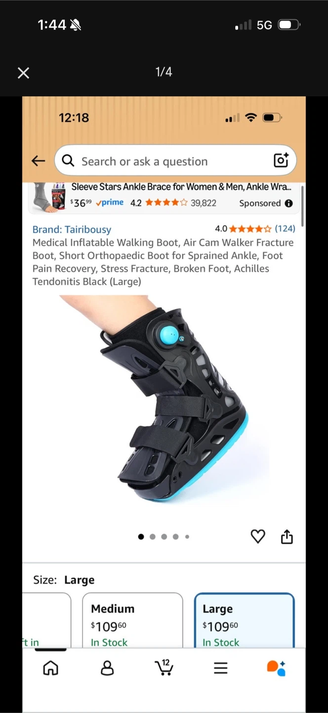 Inflatable Walking Boot - Large