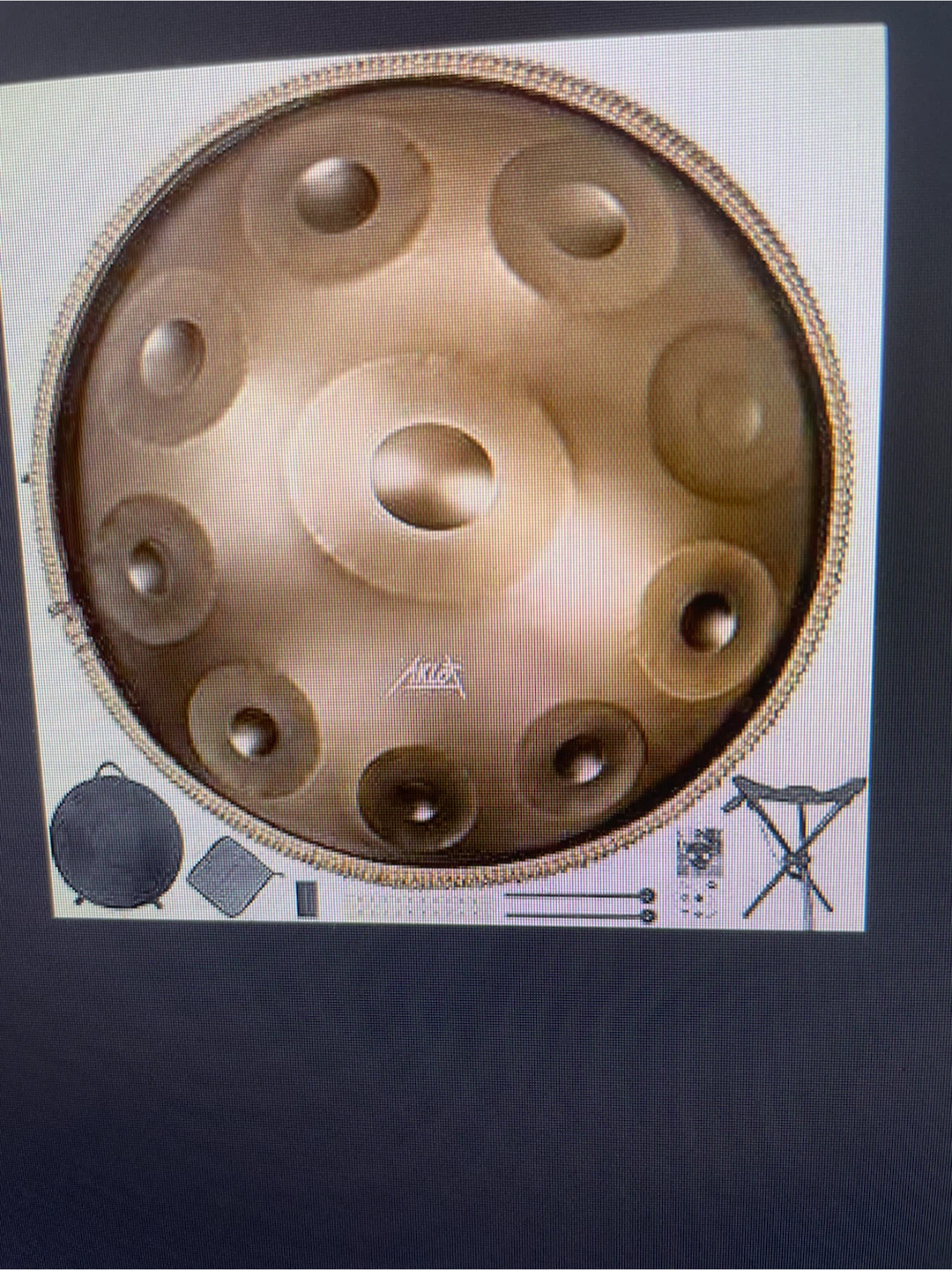 Handpan Drum. NEW. D minor Kurd. 10 note.432Hz. Case - photo 5