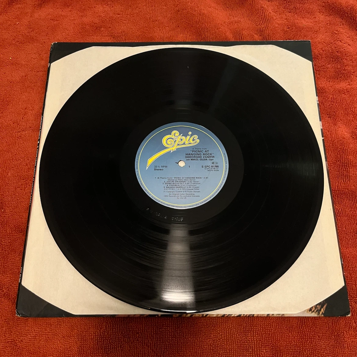 Gheorghe Zamfir A Theme From Picnic At Hanging Rock Vinyl Record - photo 2