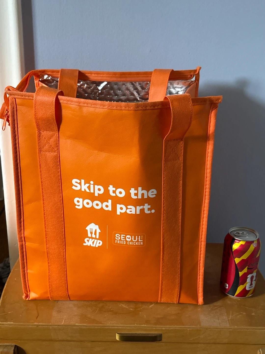 Orange Skip The Dishes Insulated Bag