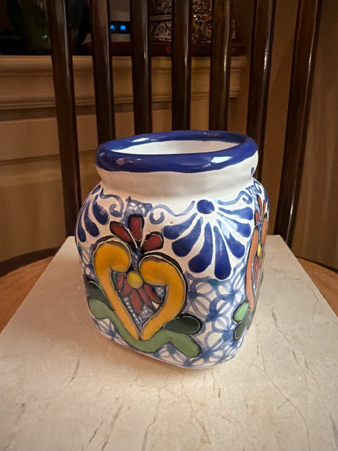TALAVERA Hand-Painted Mexican Pottery Jar/Vase