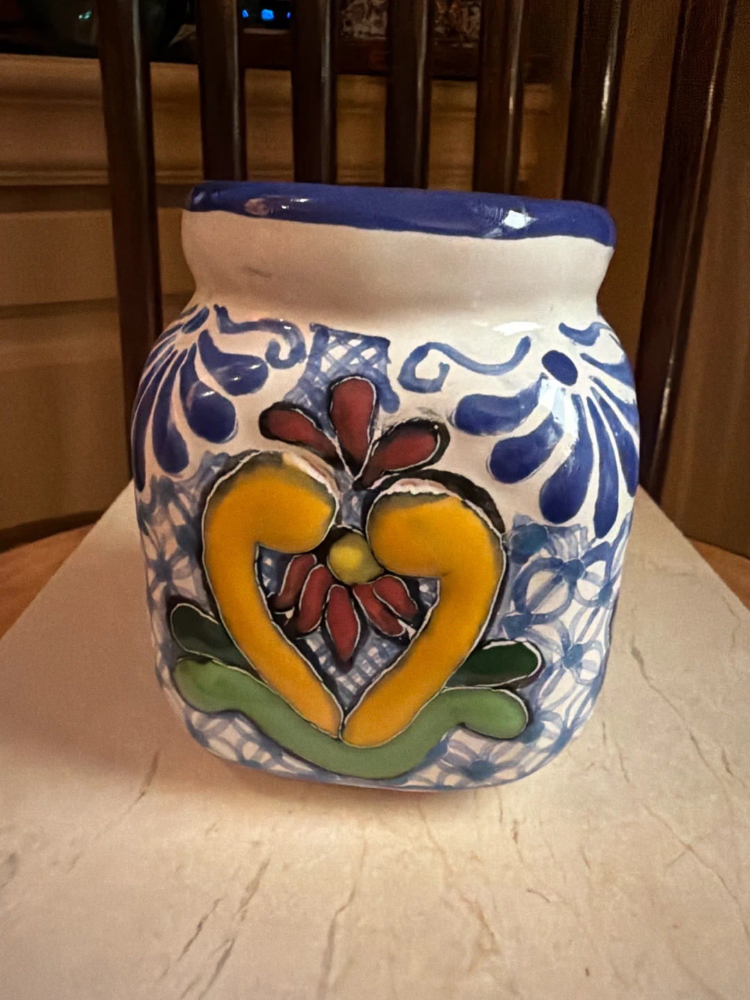 TALAVERA Hand-Painted Mexican Pottery Jar/Vase - photo 3