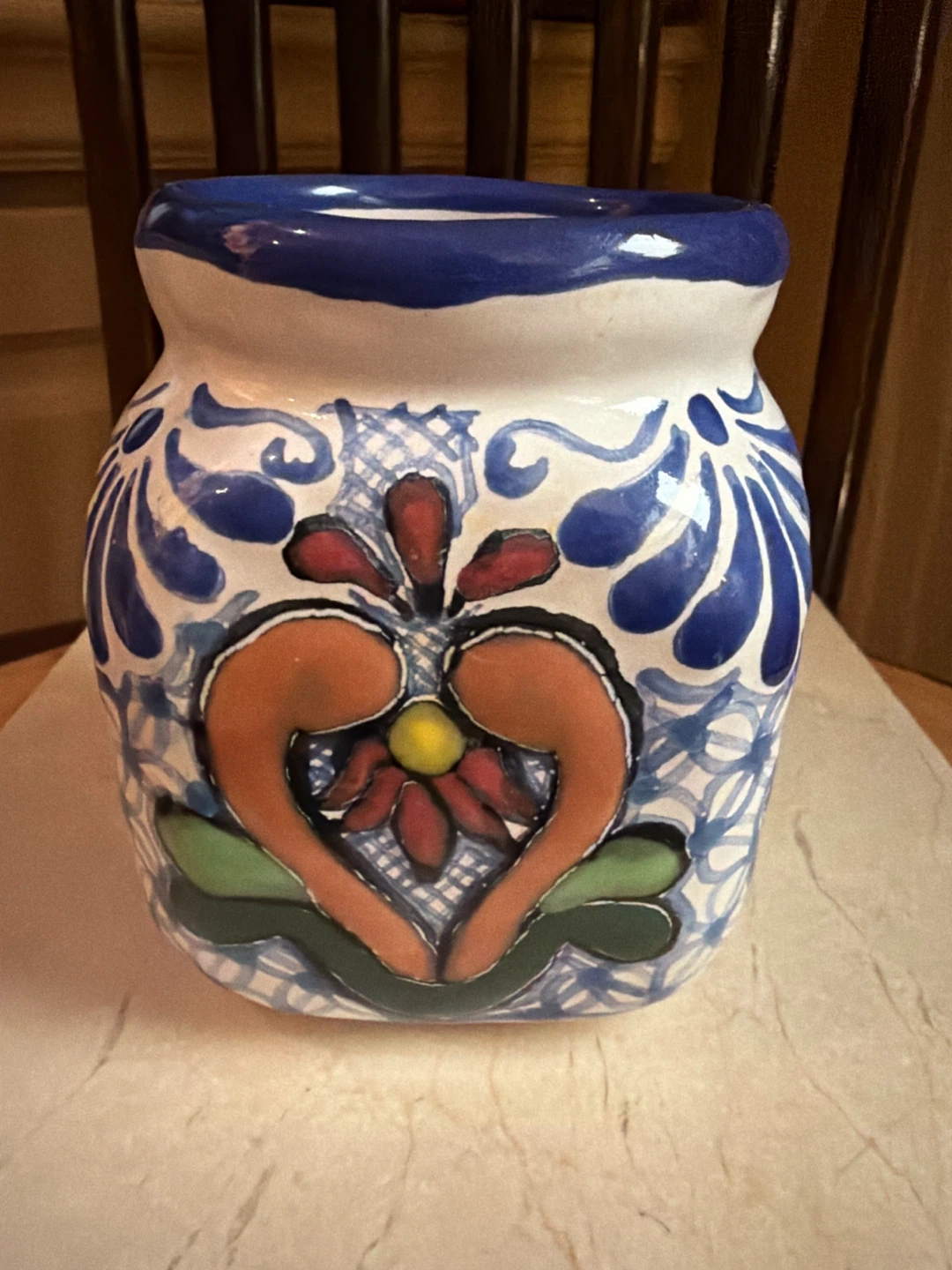 TALAVERA Hand-Painted Mexican Pottery Jar/Vase - photo 4