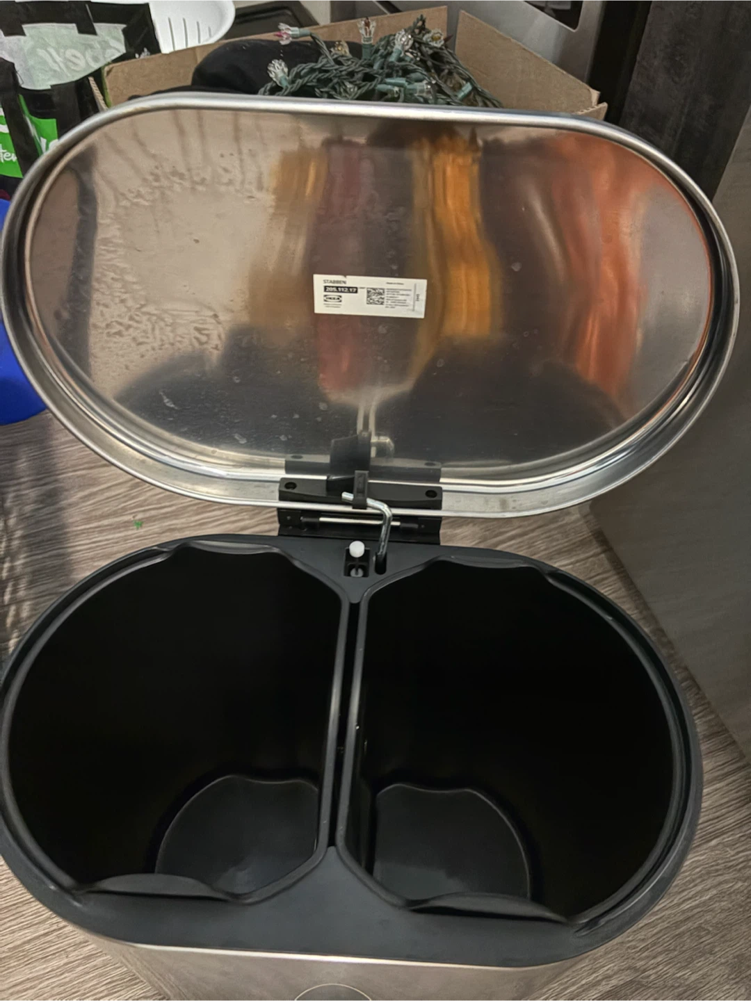 Dual Compartment Steel Garbage Bin - photo 2