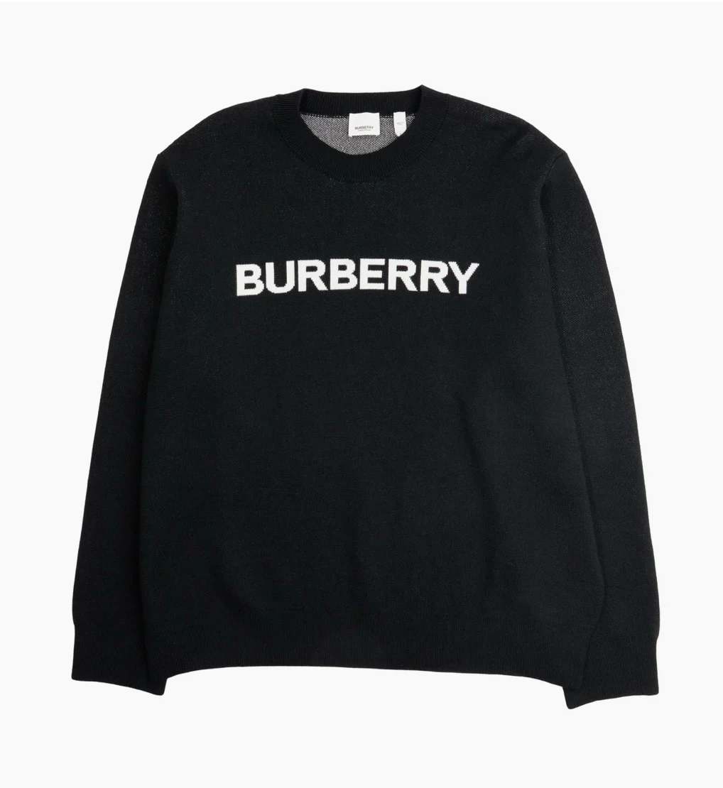 Burberry Black Crew Neck Sweater - Size L - photo 2