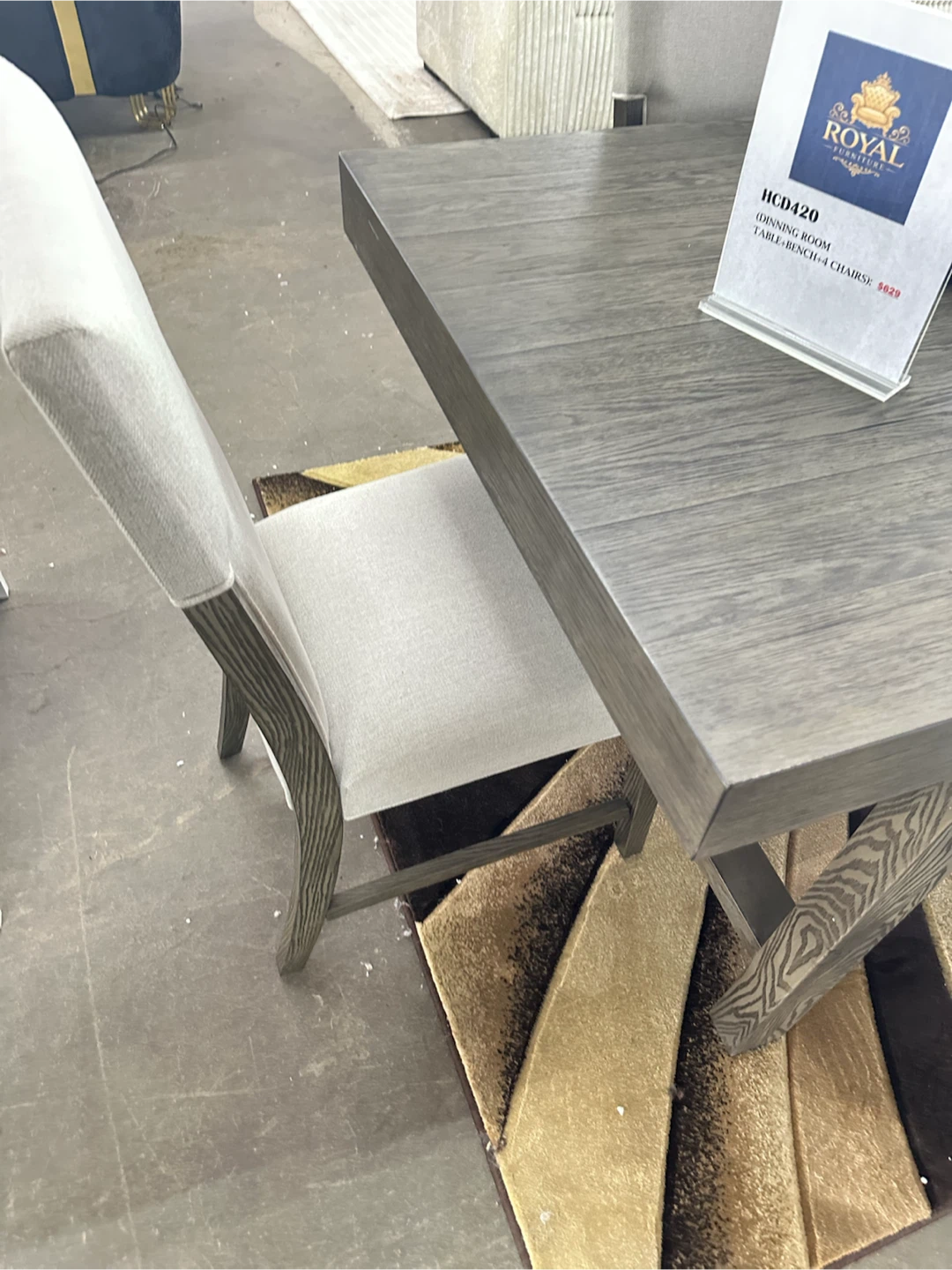Dining table + 4 chairs + bench - photo 2