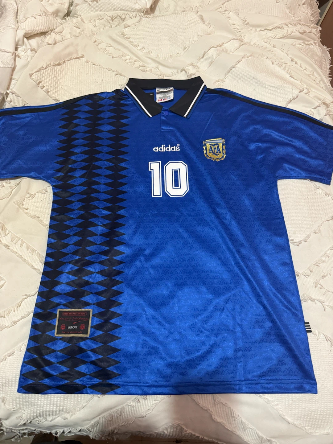 Adidas Argentina 1994 World Cup Away Maradona #10 Jersey