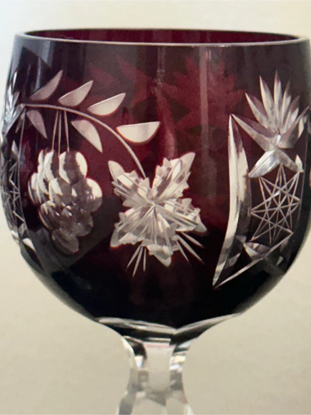 Pair of Nachtmann Traube Wine Glass  Bohemian Crystal - photo 2