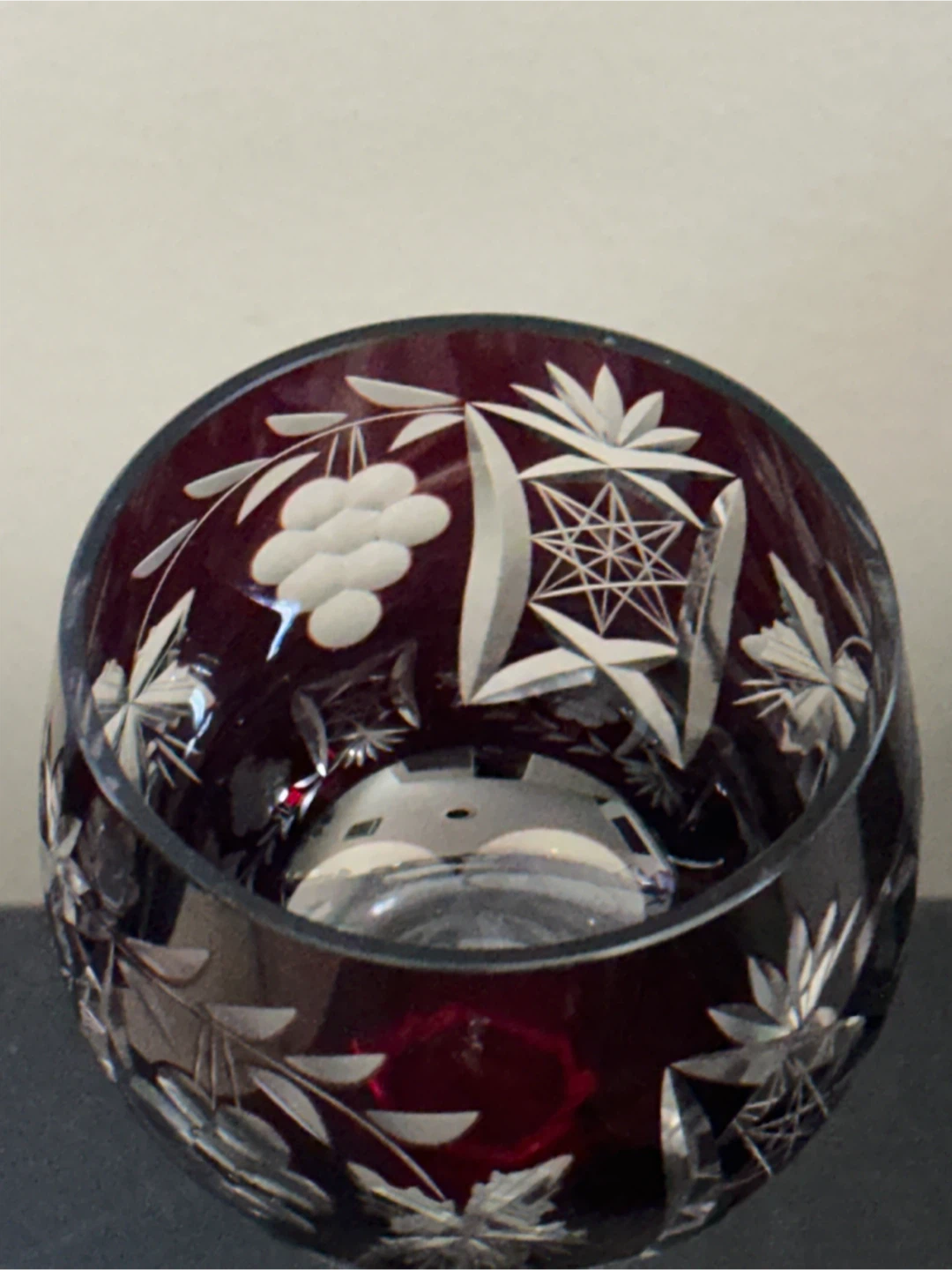 Pair of Nachtmann Traube Wine Glass  Bohemian Crystal - photo 5