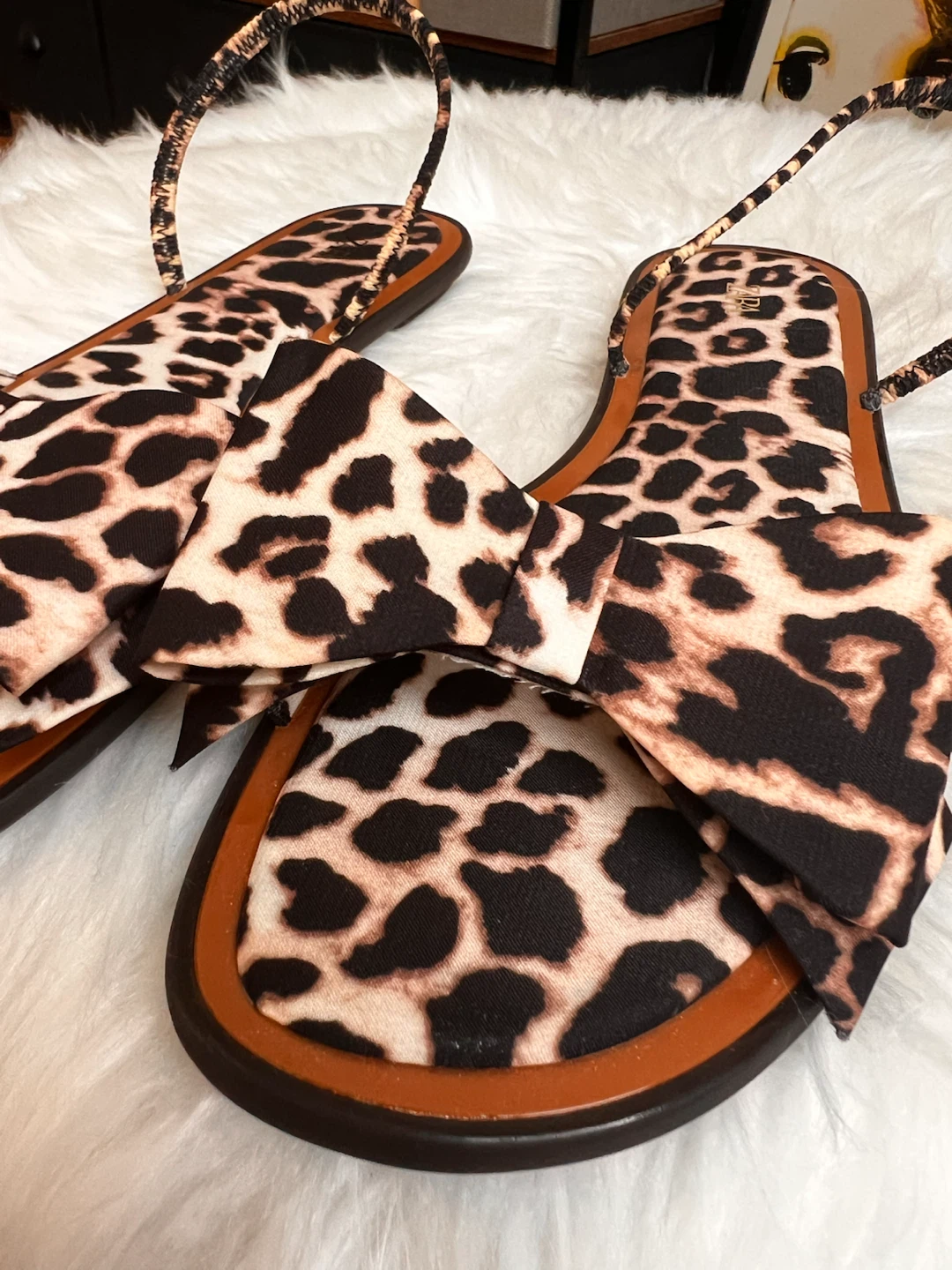 Zara Leopard Print Bow Sandals - photo 4