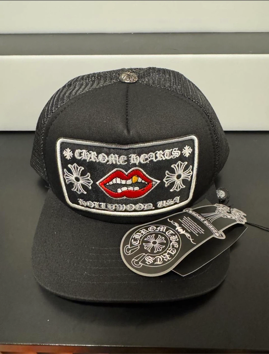 Chrome Hearts Black Trucker Hat