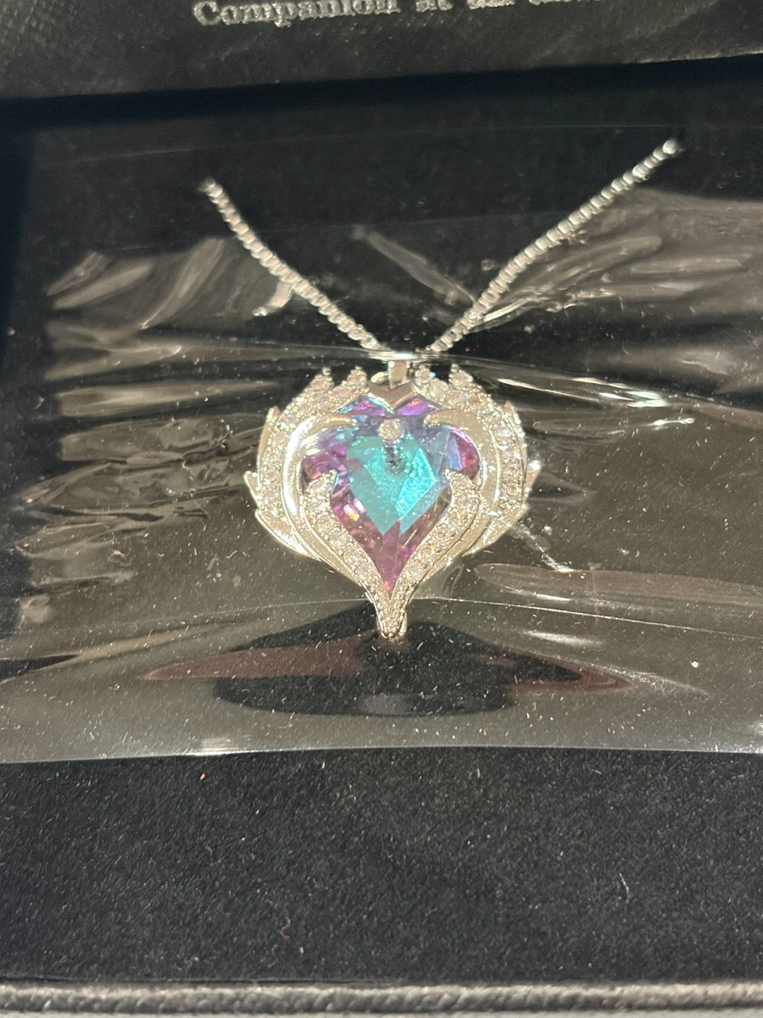 New Rose & Heart-Shaped Angel Wings Pendant Necklace - photo 4