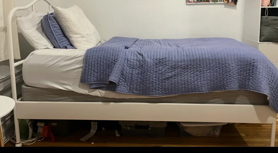 White Metal Twin Bed Frame - photo 3
