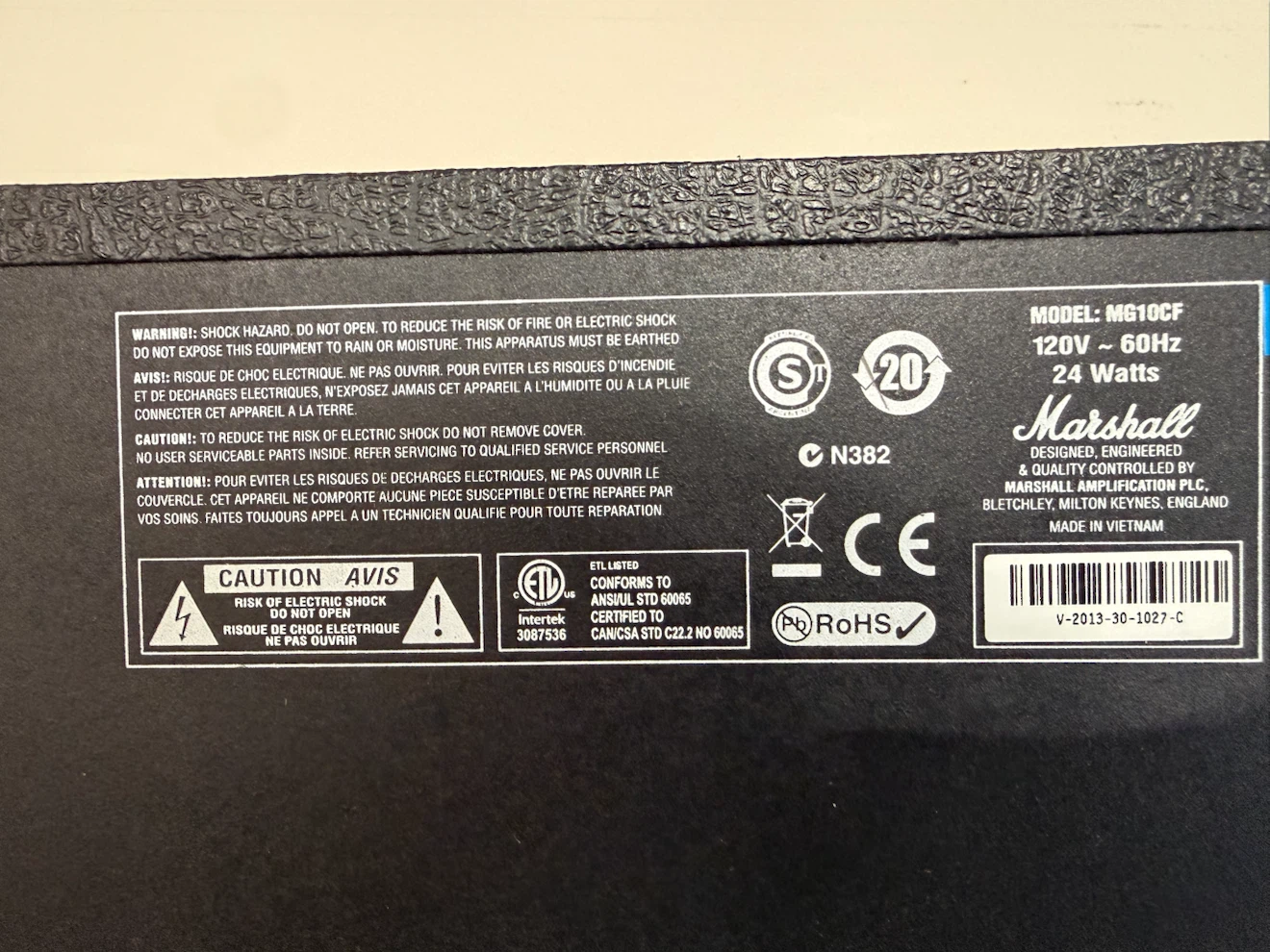 Marshall MG10CF Guitar Amp - photo 5