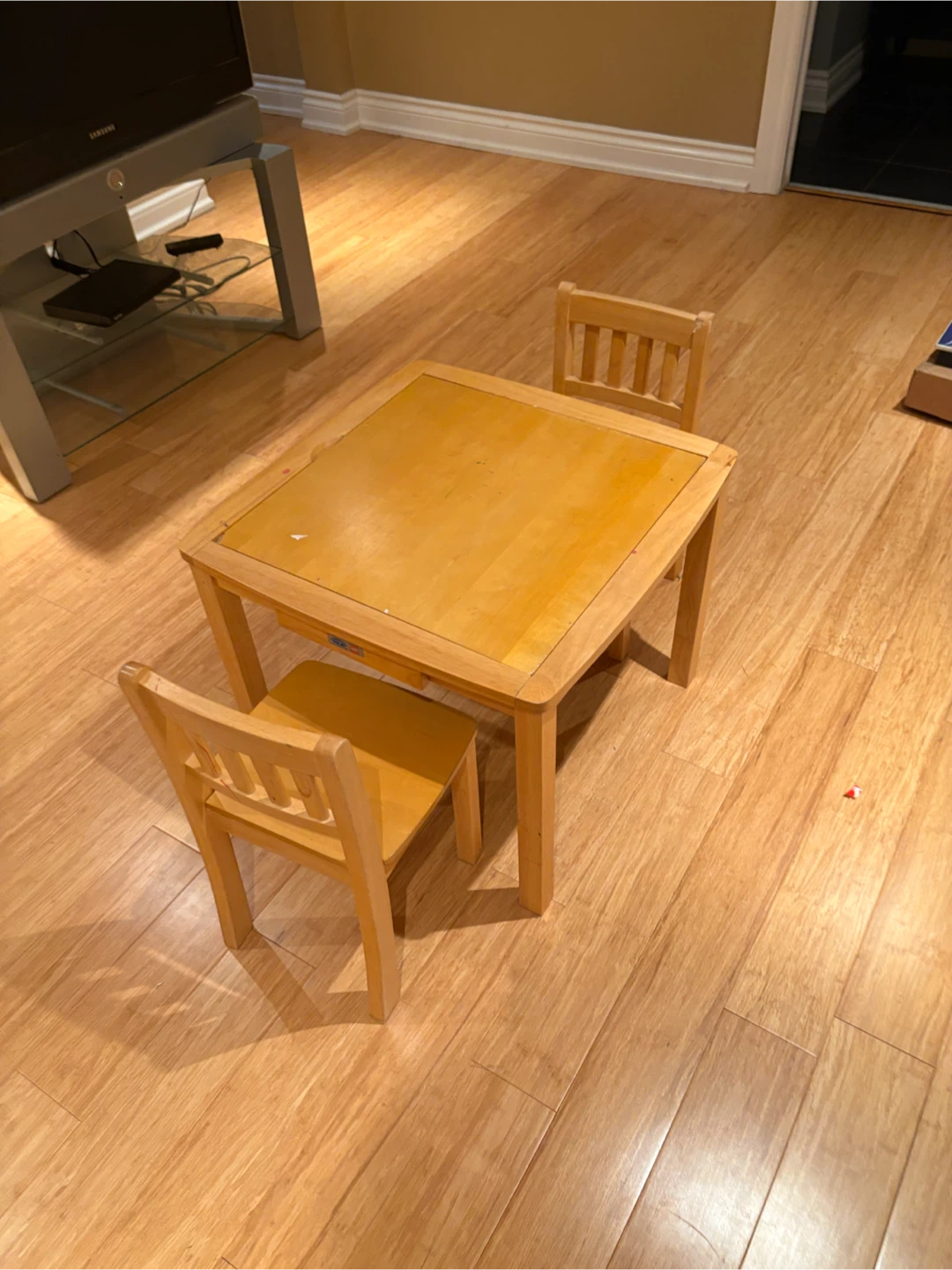 Kid's Wooden Play Table and Chairs Set - photo 2