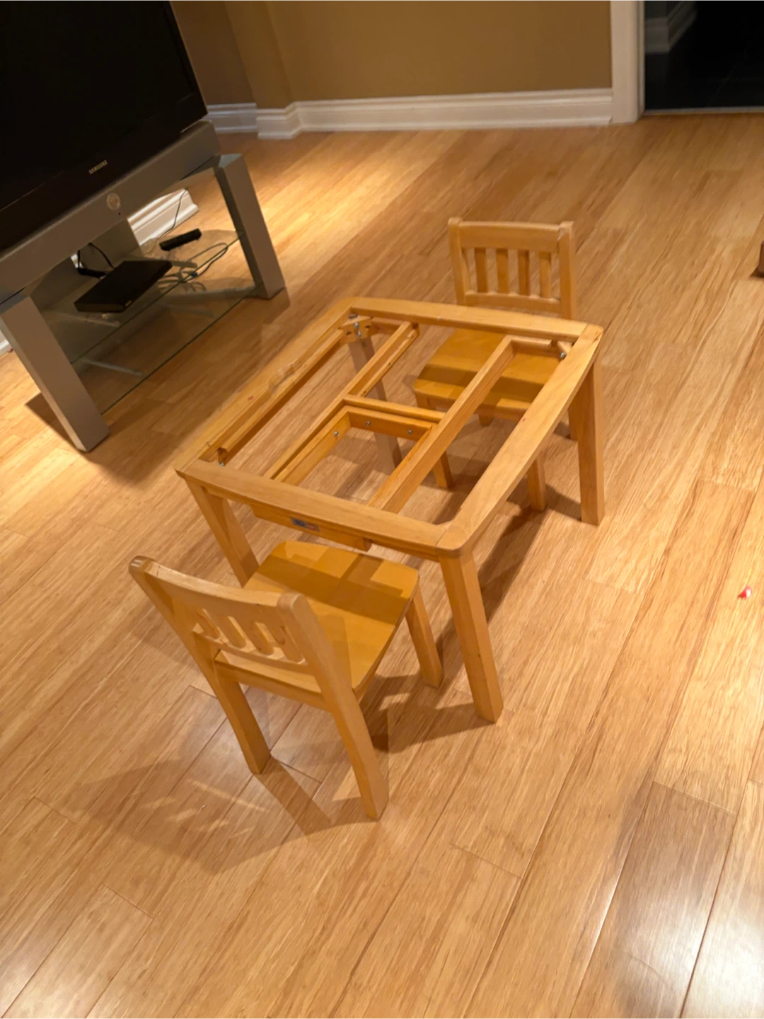 Kid's Wooden Play Table and Chairs Set - photo 4