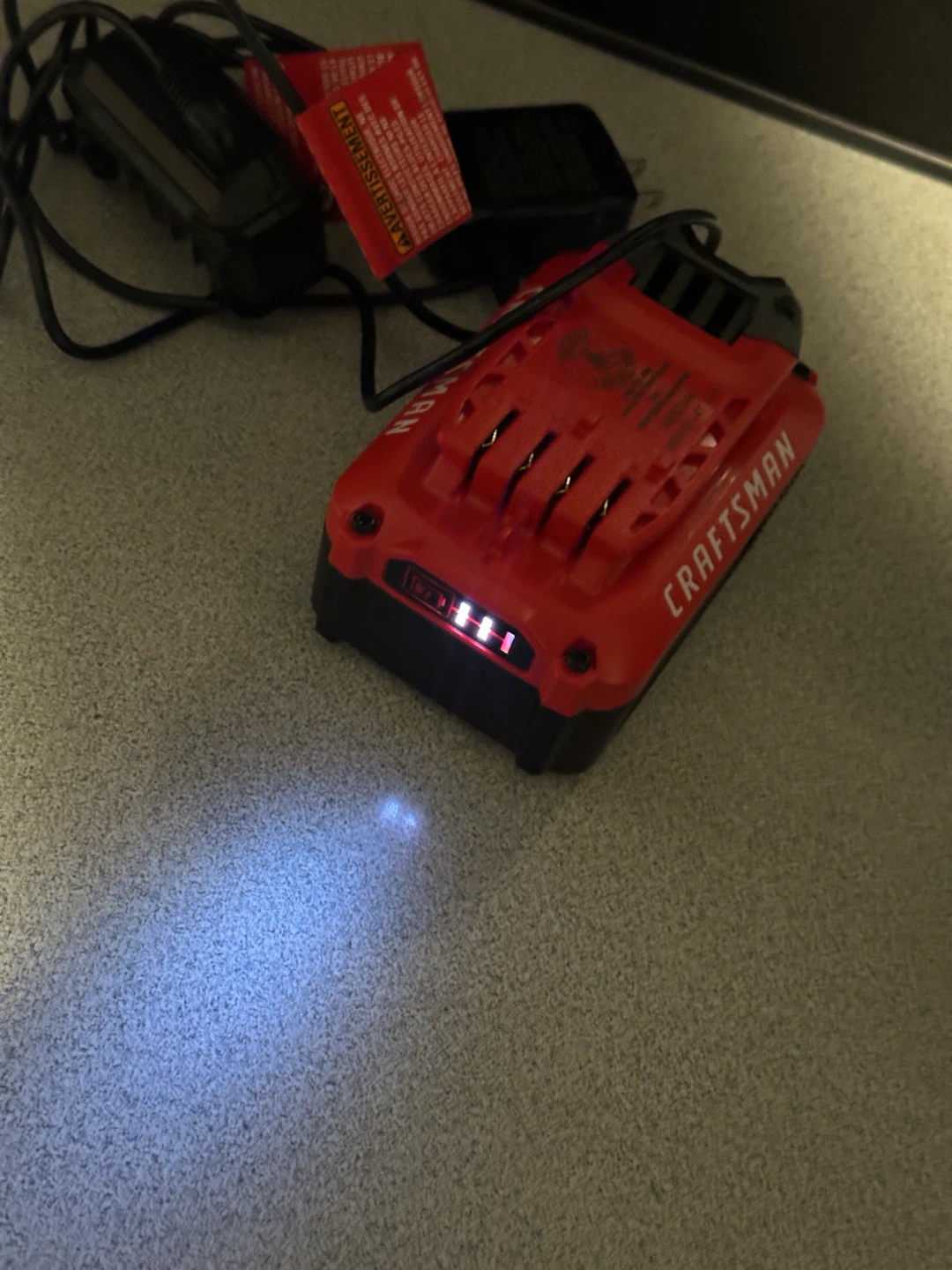 Craftsman 5.0 ah battery and charger - photo 2