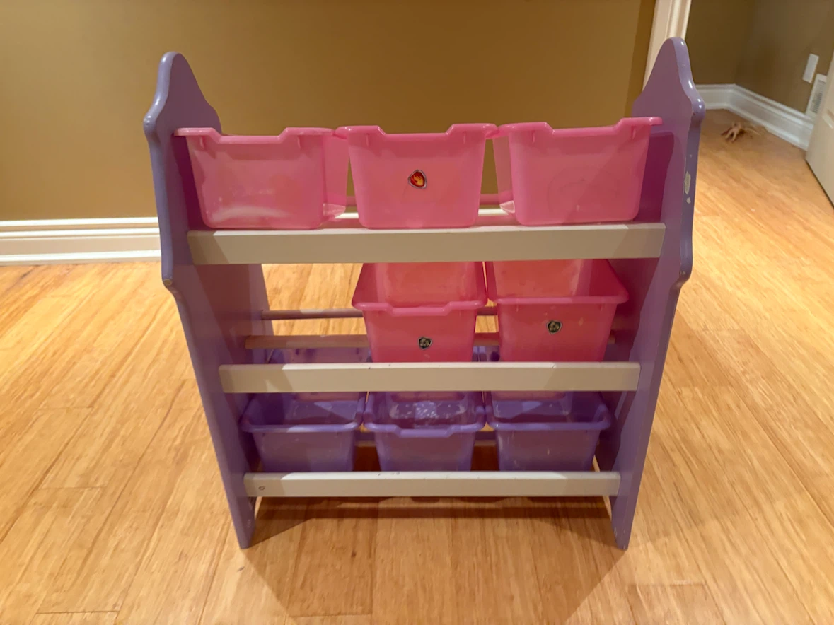 Kid's Toy Organizer Shelf with Bins - photo 4