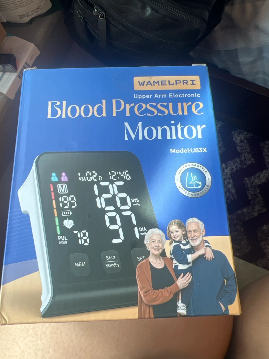 Wamelpri Upper Arm Electronic Blood Pressure Monitor Model U83X