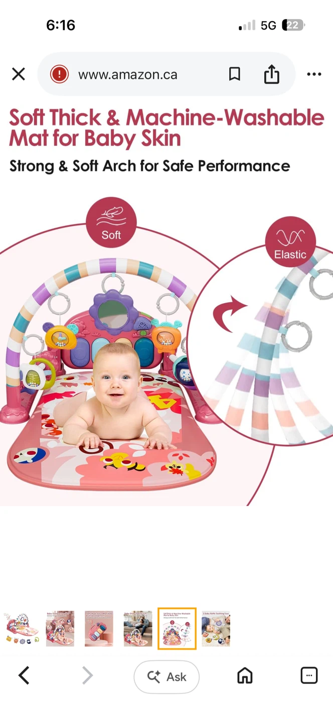 Foryoomi 5-in-1 Plush Baby Play Gym - photo 3