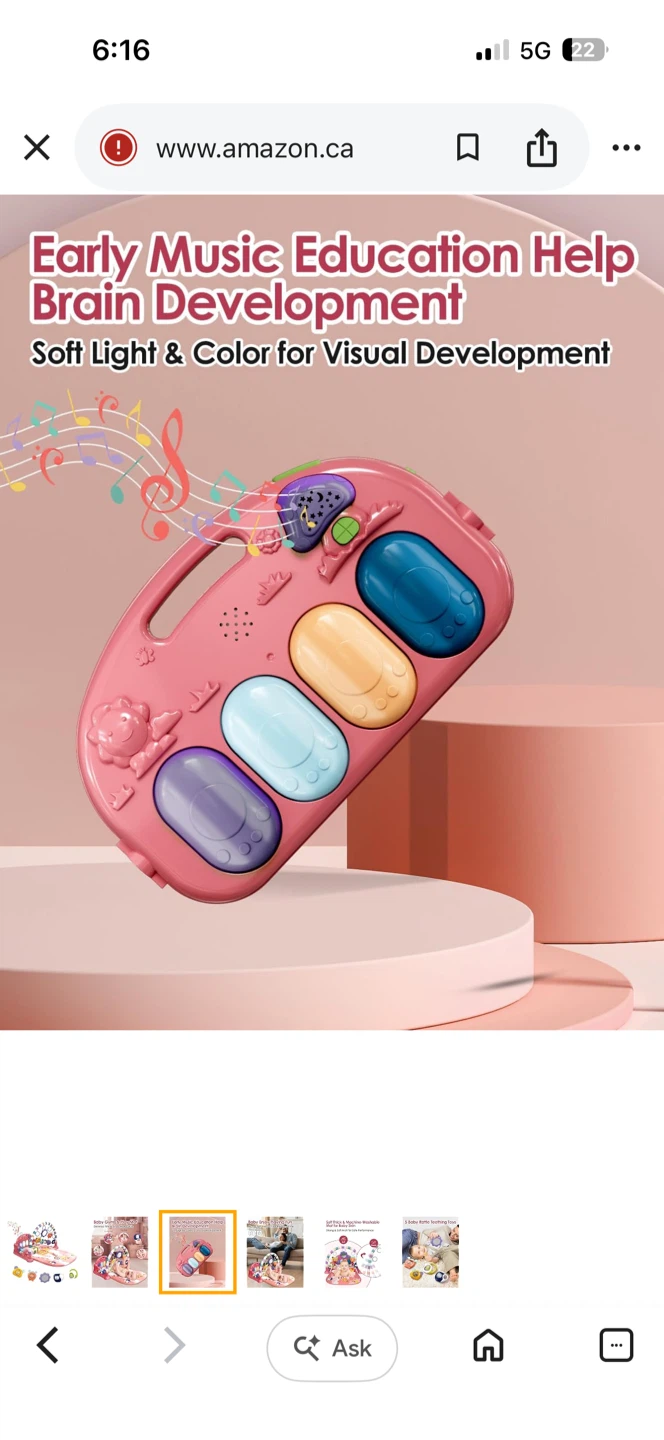 Foryoomi 5-in-1 Plush Baby Play Gym - photo 4