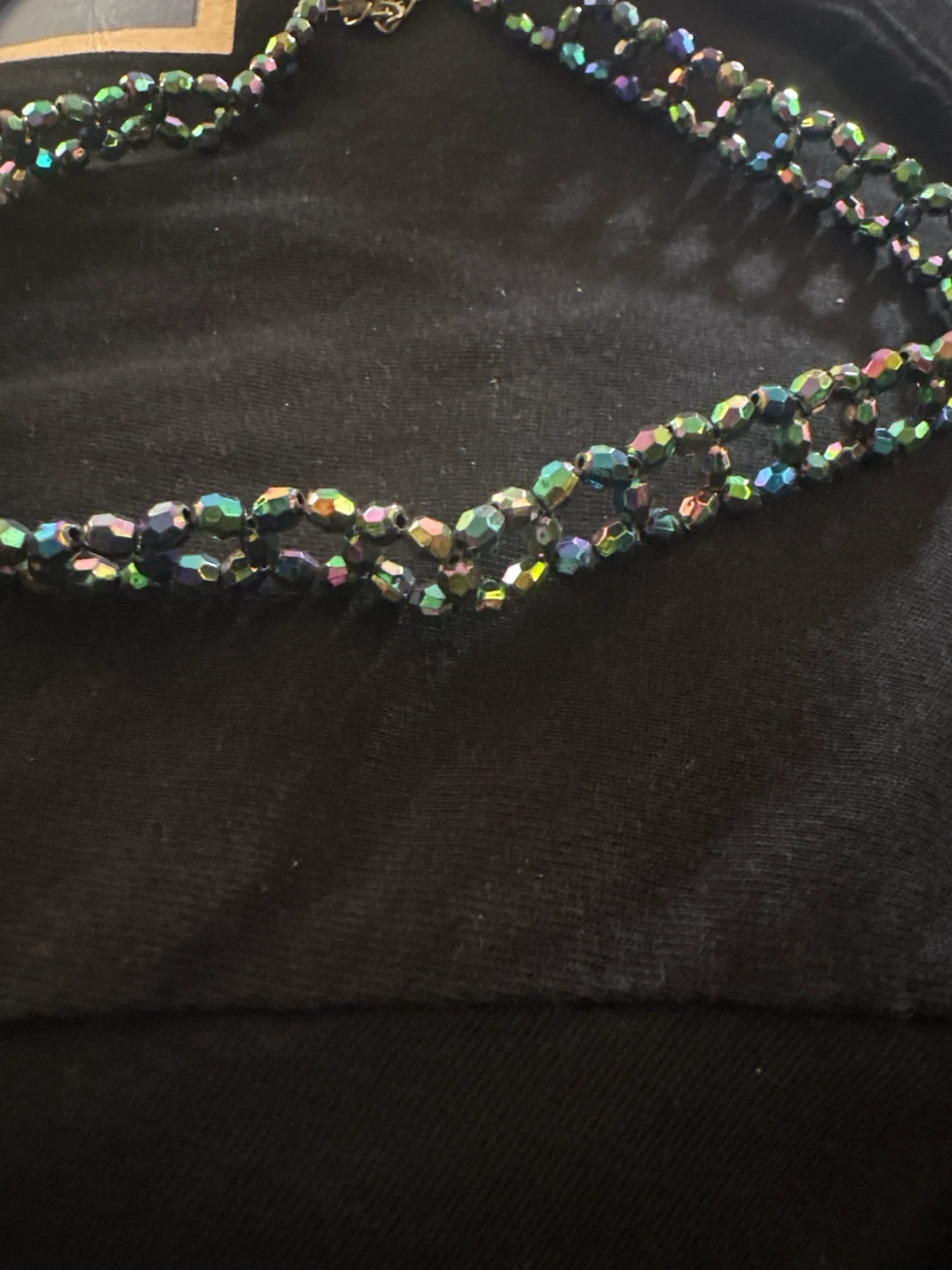 Iridescent Beaded Choker Necklace - photo 2