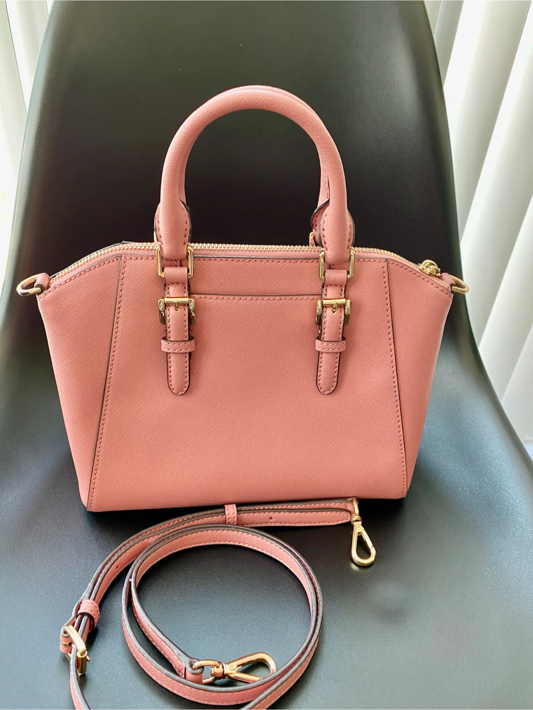 Michael Kors Pink Satchel Handbag with Crossbody Strap - photo 2