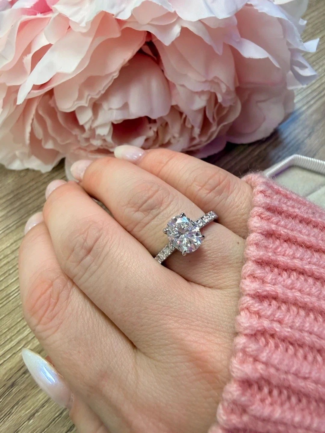 New giftable silver Moissanite rings, size 6 or 8.5 - photo 5