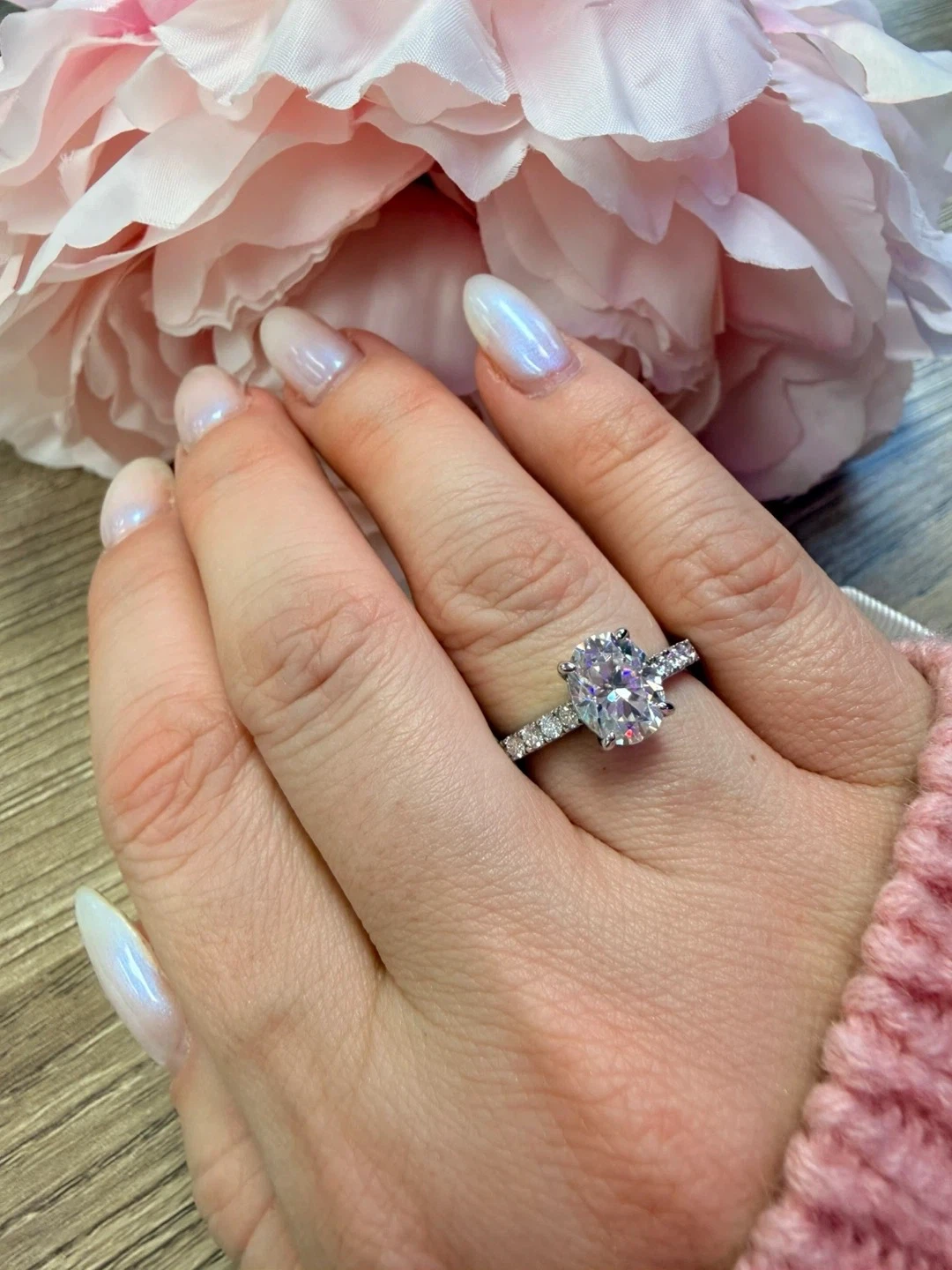 New giftable silver Moissanite rings, size 6 or 8.5 - photo 3