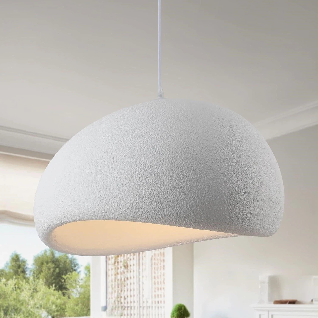 Fivemengo White Pendant Light Fixture