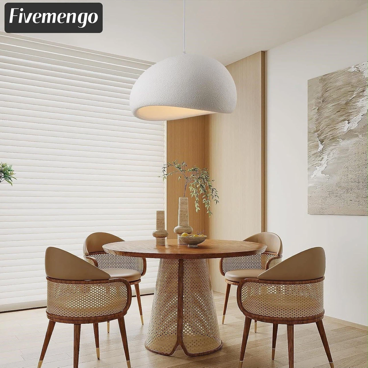 Fivemengo White Pendant Light Fixture - photo 2