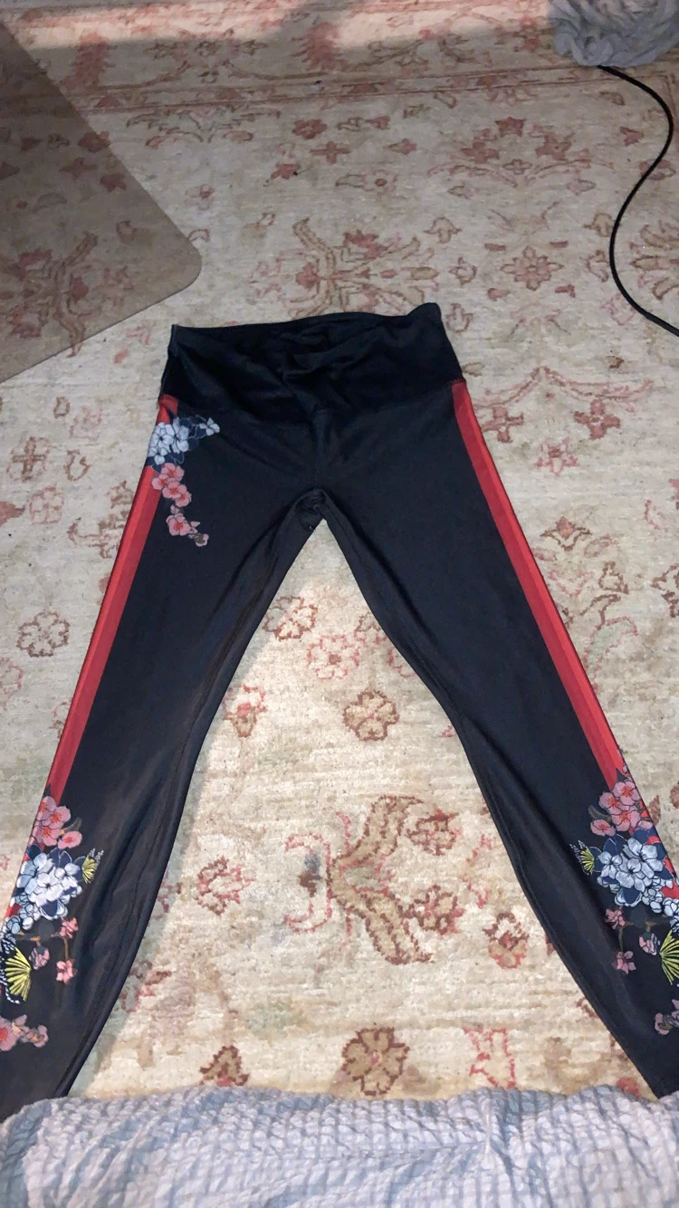 RBX Black Floral Leggings