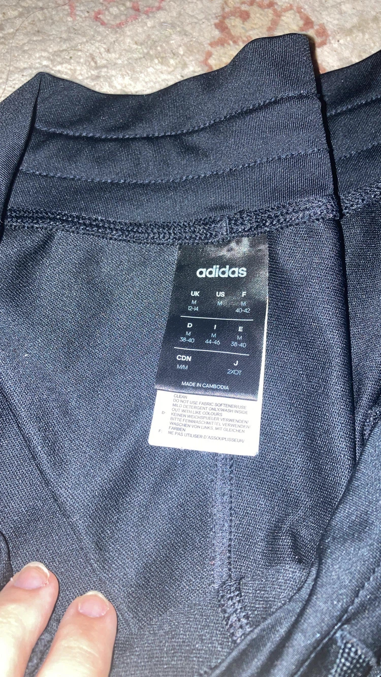 Adidas Track Pants Black White Stripe - photo 3