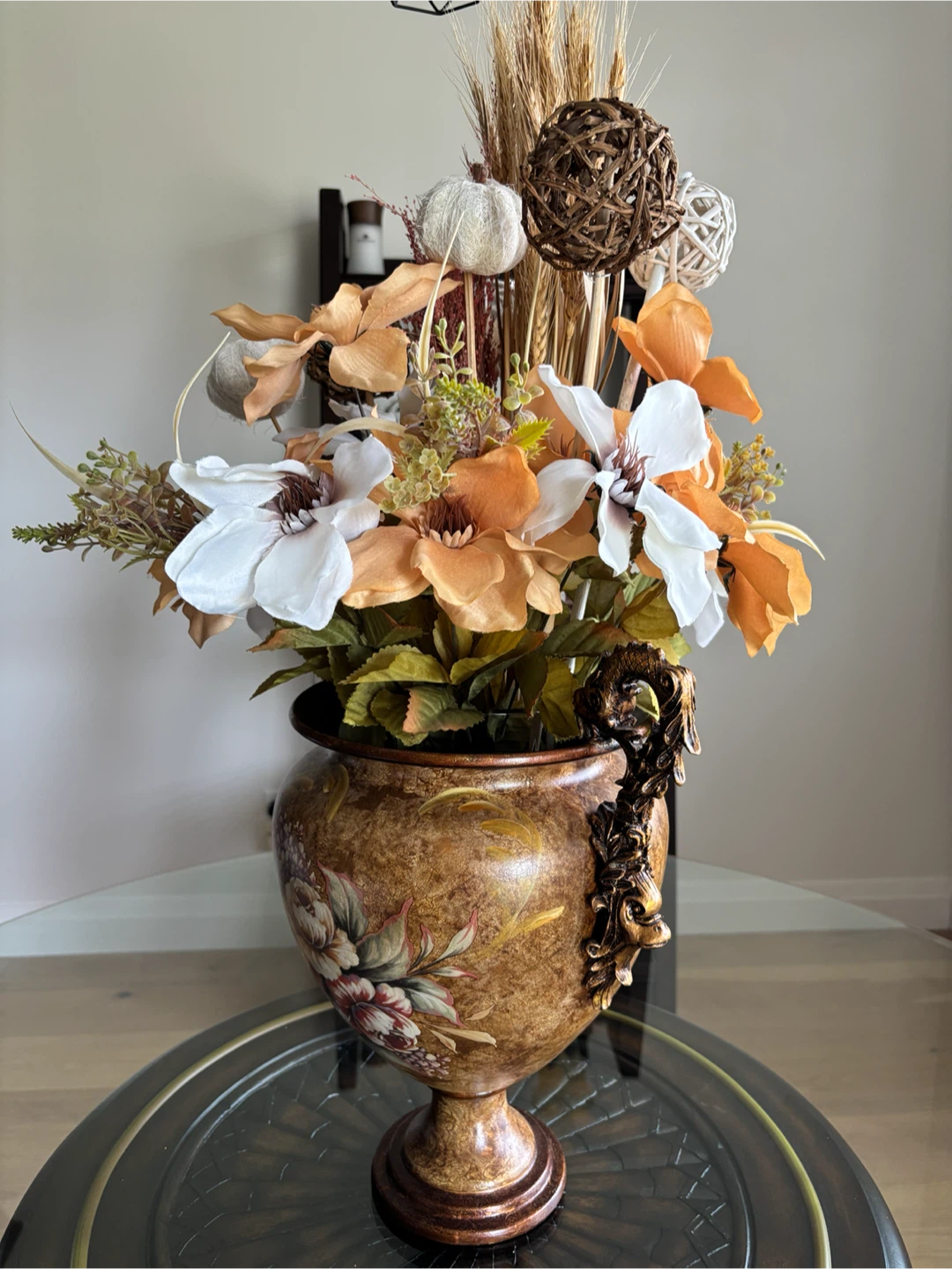 Decorative Vase with Artificial Floral Arrangement - photo 2
