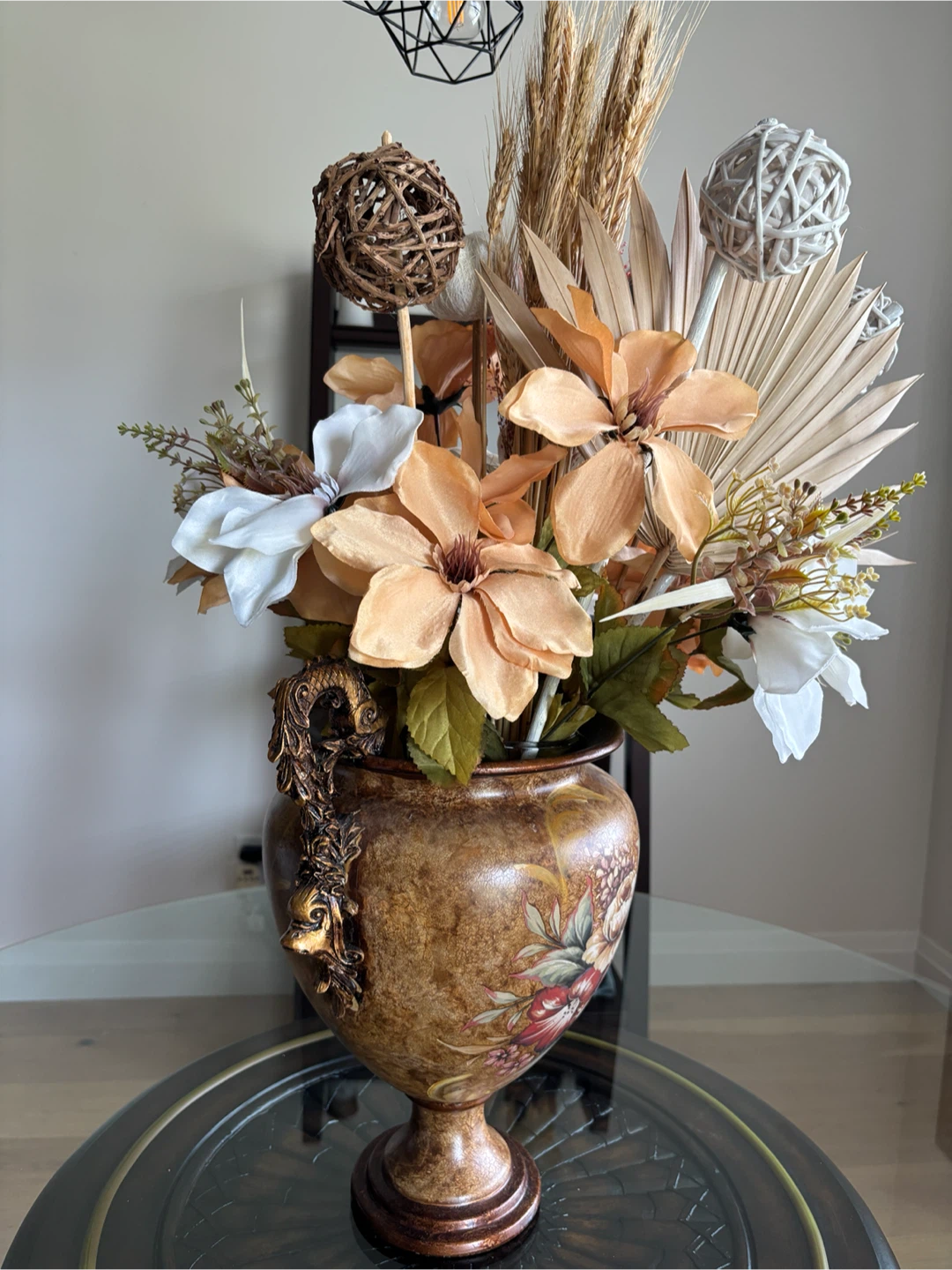 Decorative Vase with Artificial Floral Arrangement - photo 3