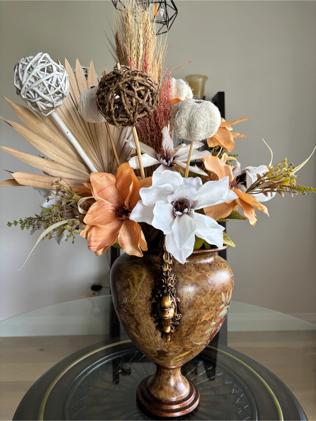 Decorative Vase with Artificial Floral Arrangement - photo 4