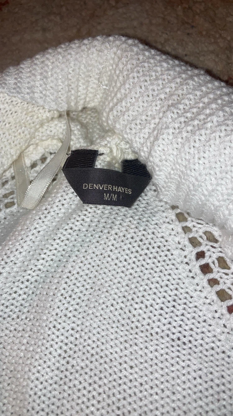 Denver Hayes White Knit Cardigan - photo 2