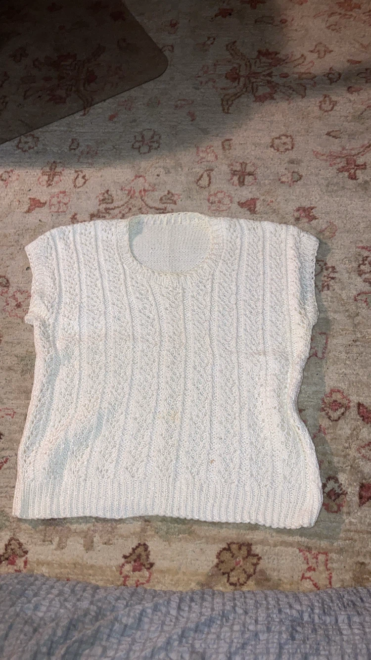 White Cap Sleeve Knit Top