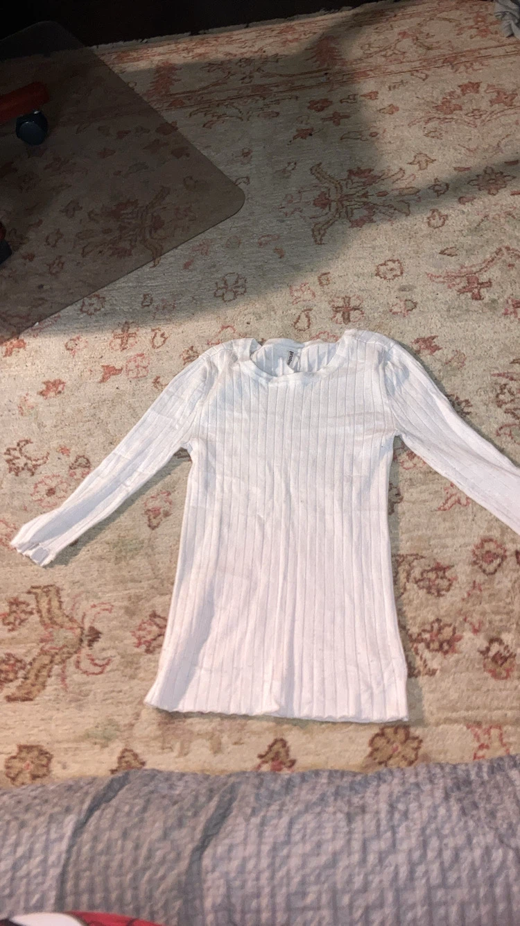 Bluenotes White Ribbed Long Sleeve Shirt