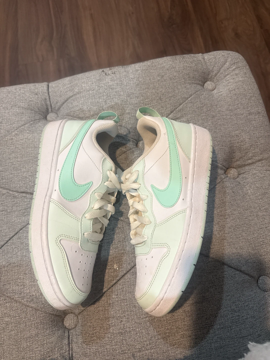Nike White and Mint Green Shoes - photo 2