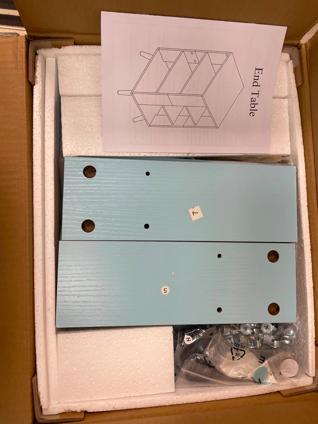 Aboxoo 3-Tier End Table - Blue - photo 5