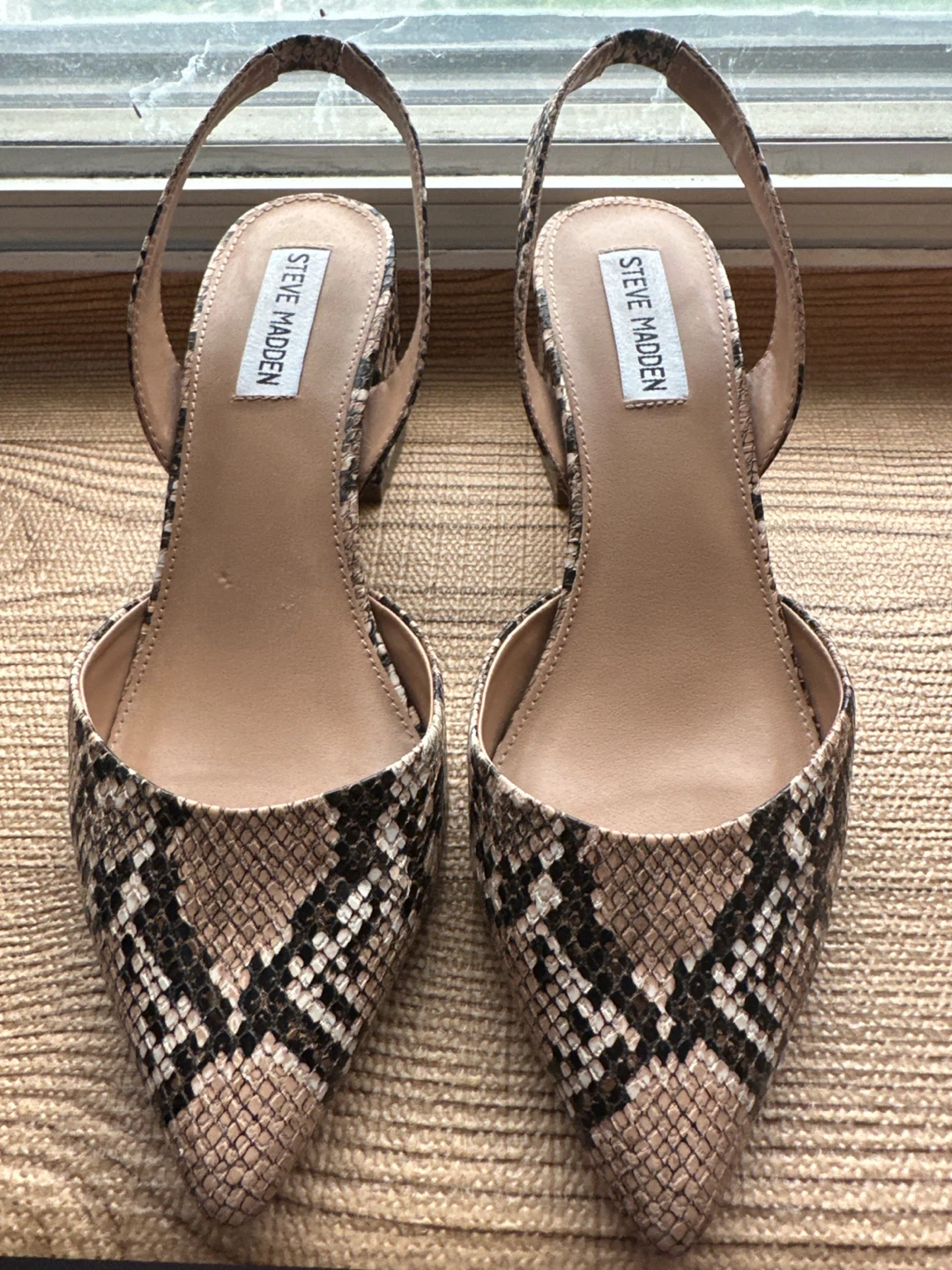 Steve Madden Snake Print Slingback Heels