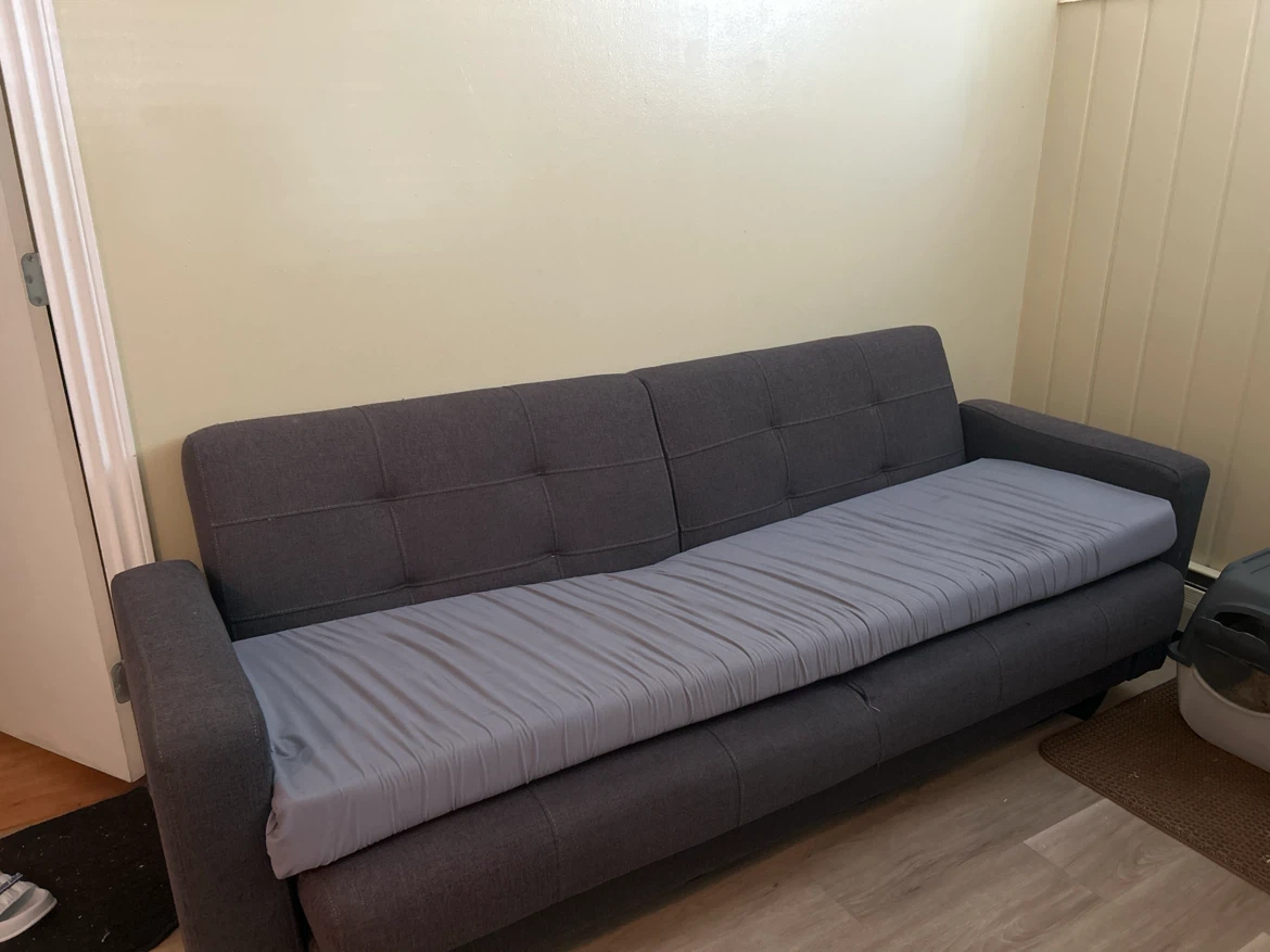 Grey Sofa/bed with Storage