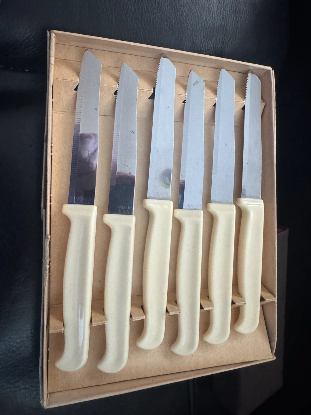 Set of 6 vintage Quikut Steak Knives