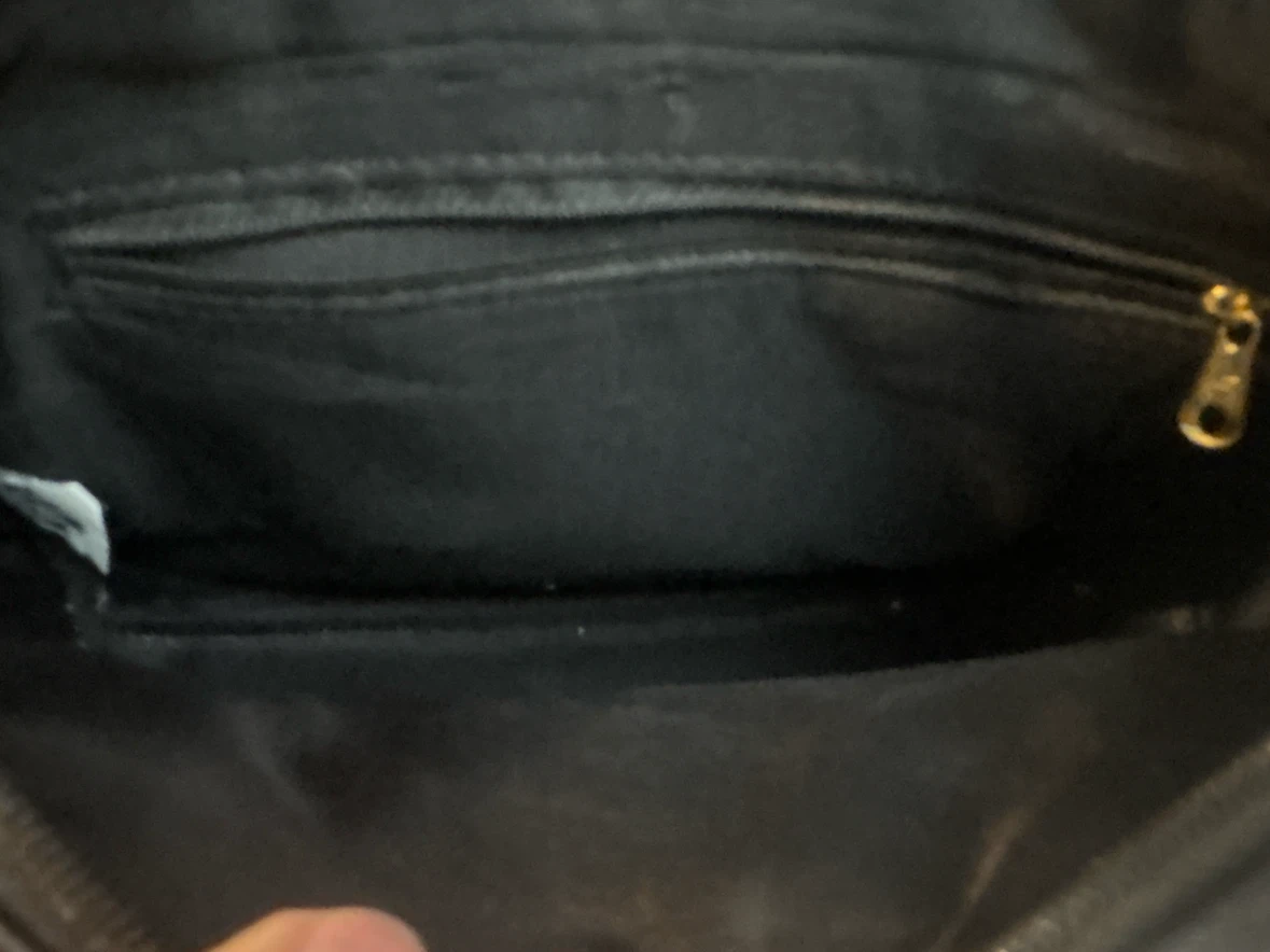 Black Faux Leather Shoulder Bag - photo 2