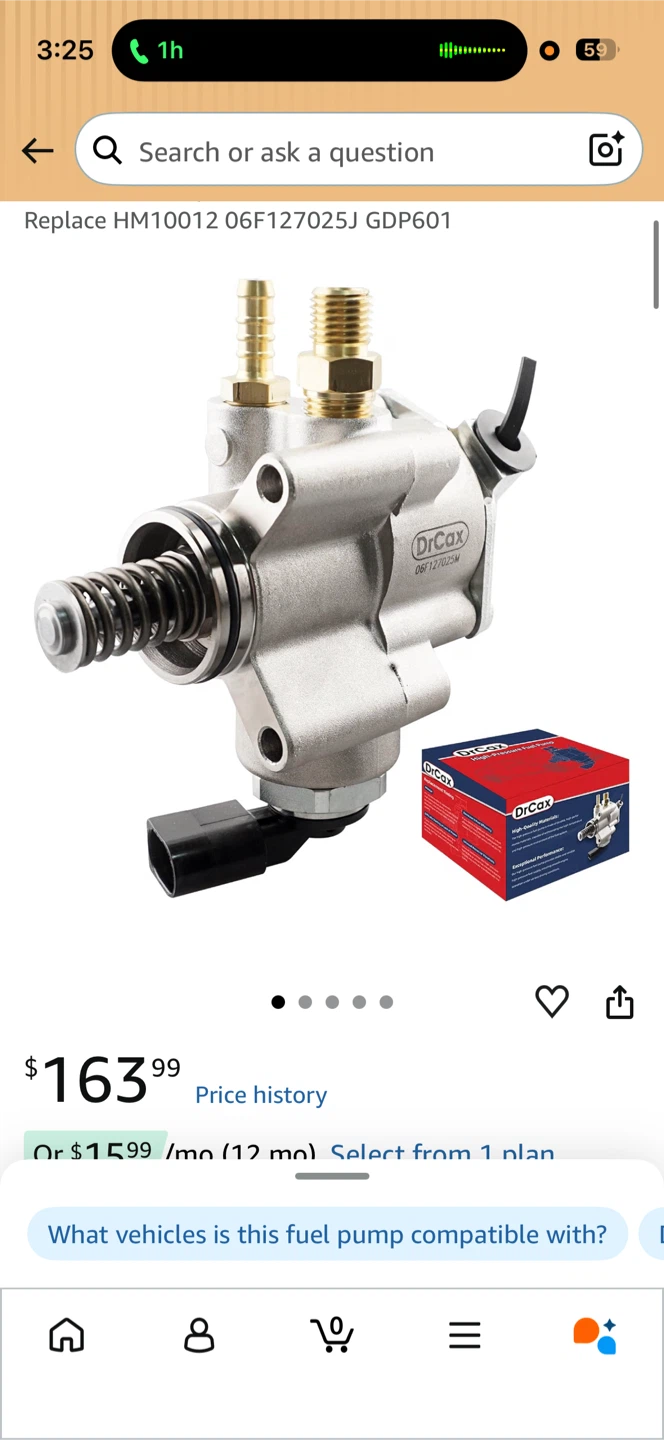 DrCax High Pressure Fuel Pump 06F127025M