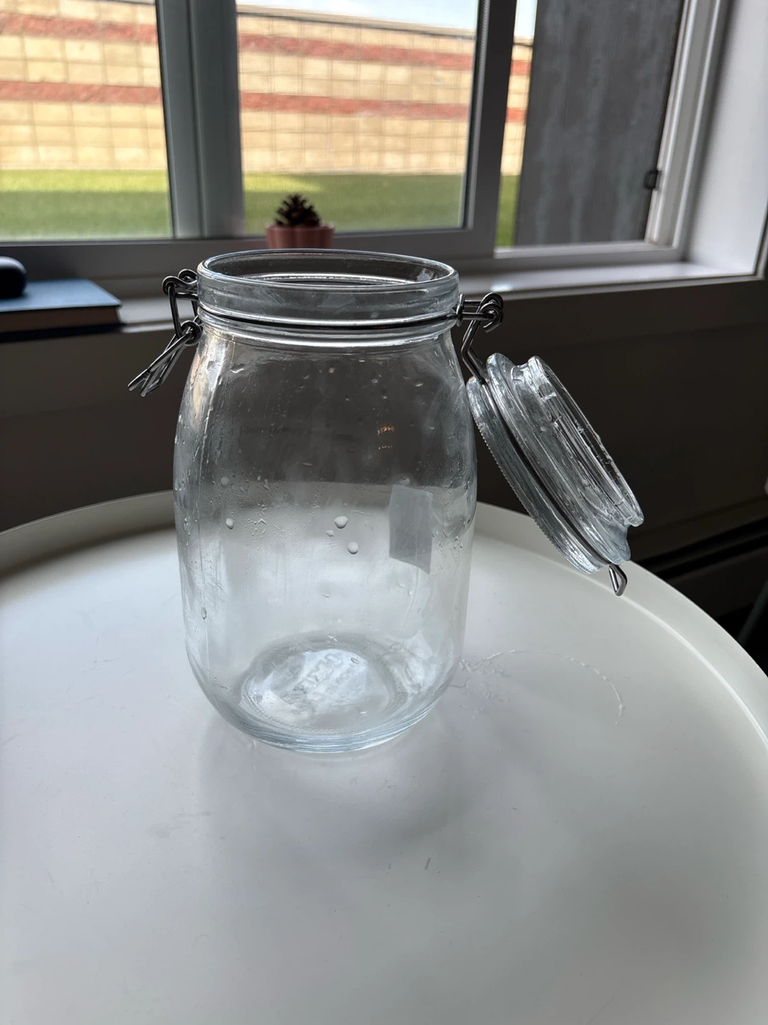 Glass Jar with Clamp Lid